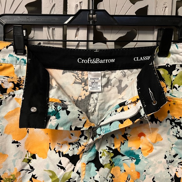 🌾HOST PICK🌾 CROFT & BARROW PEACH ORANGE & MULTICOLOR ACCENTS MINI SKORT - Picture 5 of 5